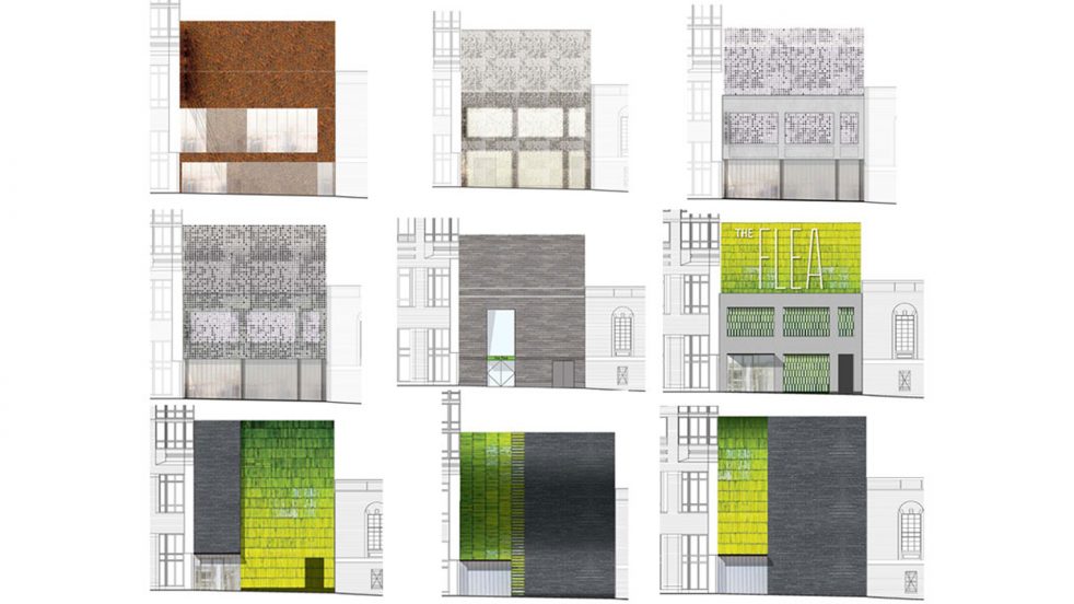 nine façade studies for The Flea