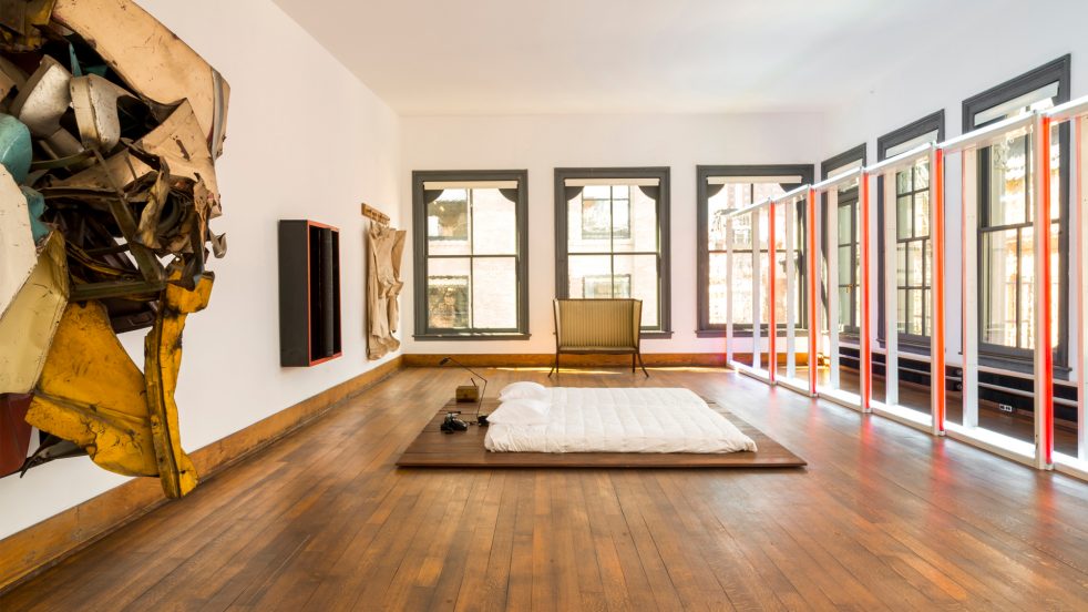 Donald Judd bedroom and art at 101 Spring Street