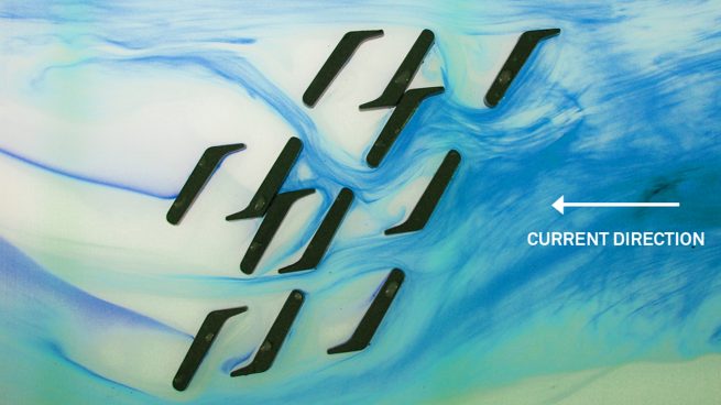 mapping Palisade Bay currents through proposed island type 1