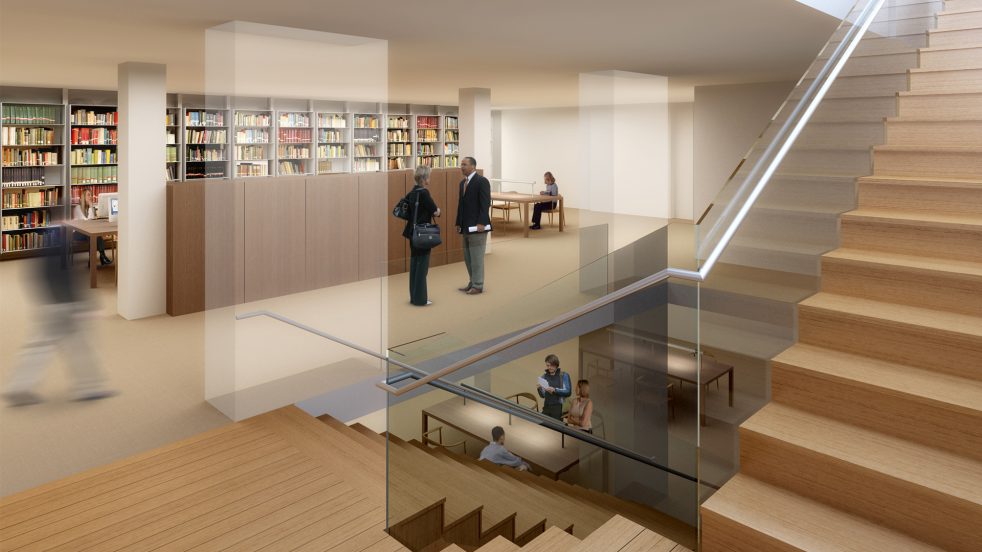 rendering of active staircase and landings