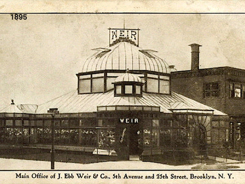 before-and-after gif of historic greenhouse in 1895, 1982, 2013, and 2026