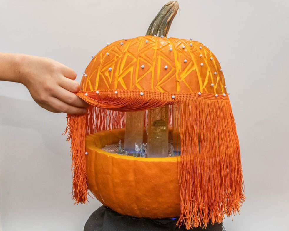 POrtrait of ARO's winning disco pumpkin