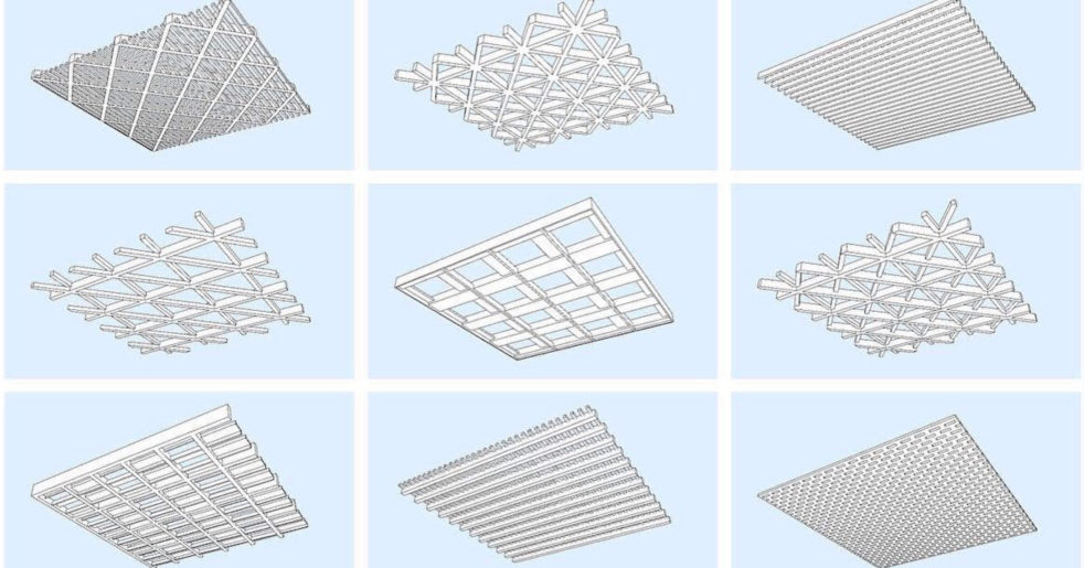 Drawings for a glass fiber reinforced gypsum ceiling