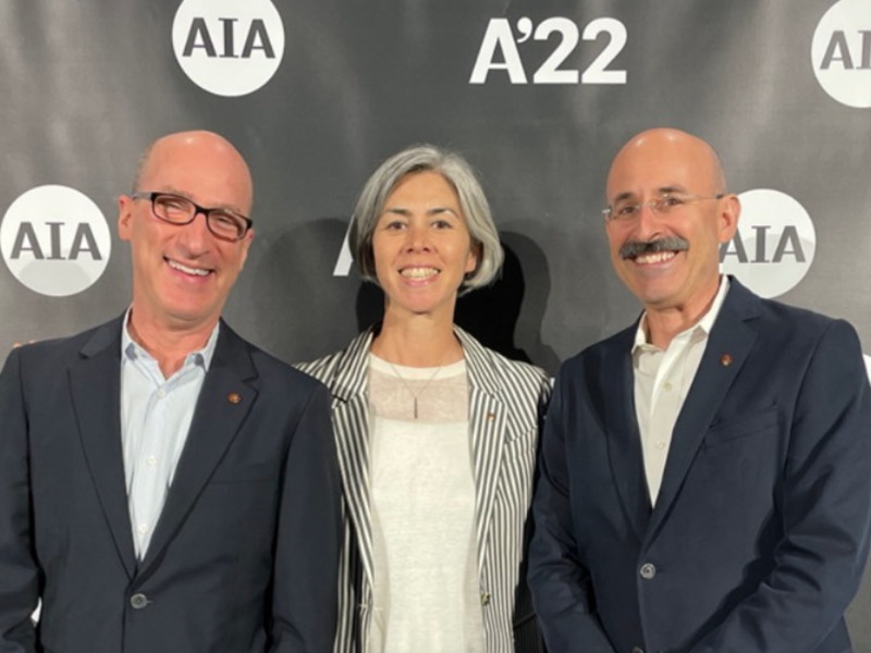 ARO Principals Stephen Cassell, Kim Yao, and Adam Yarinsky at the 2022 AIA Conference on Architecture