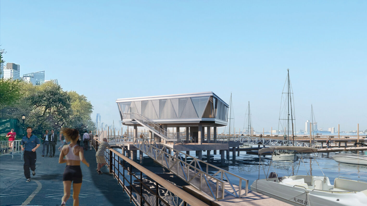 Rendering of dockhouse from promenade